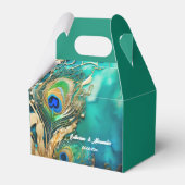 Ballotins Peacock plumes prune turquoise or vert luxe nuptia (Verso)