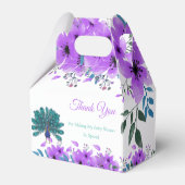 Ballotins Peacock vert et bleu | Fleurs d'aquarelle violette (Arrière)