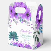 Ballotins Peacock vert et bleu | Fleurs d'aquarelle violette (Ouvert)