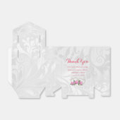 Ballotins Pearl Hearts & Roses Damask Wedding (Déplié)
