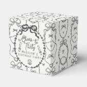 Ballotins Pearl & Prosecco Black Coquette Bow Anniversaire (Arrière)