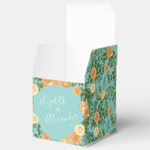 Ballotins Pêche Aqua Turquoise Mariage Roses Floral (Ouvert)