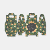 Ballotins Pêche & Charcoal Gris Peony & Rose Floral Mariage (Déplié)