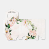 Ballotins Pêche et Crème Hydrangée Mariage Favor Box (Déplié)
