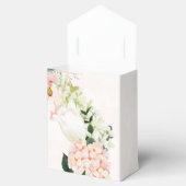 Ballotins Pêche et Crème Hydrangée Mariage Favor Box (Ouvert)