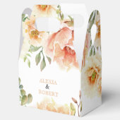 Ballotins Pêcher fleurs d'aquarelle et mariage feuille (Ouvert)