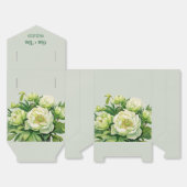 Ballotins Peine verte et blanche Mariage élégant (Déplié)