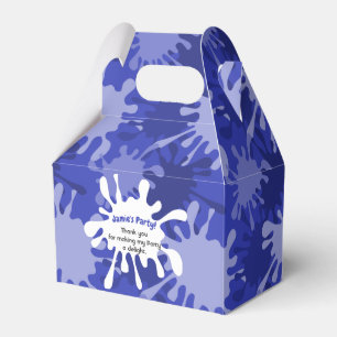Ballotins Peinture abstraite bleue éclaboussée d'anniversair