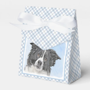 Ballotins Peinture Collie Bordure - Joli art original chien