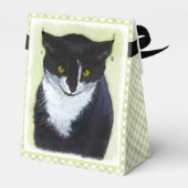 Ballotins Peinture de chat Tuxedo - Cute Original Cat Art (Arrière)