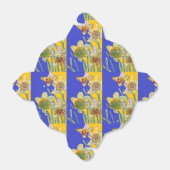 Ballotins Peinture de fleur de jonquille florale Bleu marine (Déplié)