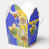 Ballotins Peinture de fleur de jonquille florale Bleu marine (Ouvert)