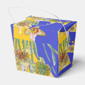 Ballotins Peinture de fleur de jonquille florale Bleu marine (Arrière)