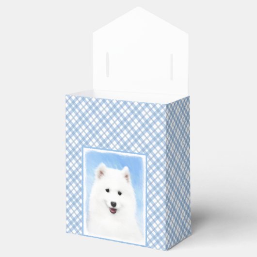 Ballotins Peinture Samoyed Puppy - Jolie Art Original Chien (Ouvert)