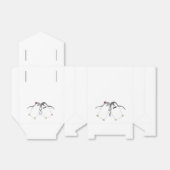 Ballotins Penguin Mariage Favor Box Cute Penguin Mariage (Déplié)