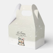 Ballotins Penguin Neutral Twins Baby Shower Winter Theme (Verso)