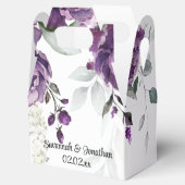 Ballotins Peonies pourpres et verdure Sage Mariage Faveur (Ouvert)