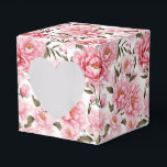 Ballotins Peonies Print Party Boîte de traitement<br><div class="desc">La boîte de faveur Party est présentée avec une belle couleur rose peonies imprimé floral. Customisez cet objet ou achetez tel quel. Astuce : Ajoutez simplement vos bonnes friandises et ajoutez un ruban festif. Image sous licence</div>