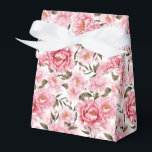 Ballotins Peonies Print Party Boîte de traitement<br><div class="desc">La boîte de faveur Party est présentée avec une belle couleur rose peonies imprimé floral. Customisez cet objet ou achetez tel quel. Astuce : Ajoutez simplement vos bonnes friandises et ajoutez un ruban festif. Image sous licence</div>