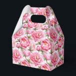 Ballotins Peonies Print Party Boîte de traitement<br><div class="desc">La boîte de faveur Party est présentée avec une belle couleur rose peonies imprimé floral. Customisez cet objet ou achetez tel quel. Astuce : Ajoutez simplement vos bonnes friandises et ajoutez un ruban festif. Image sous licence</div>