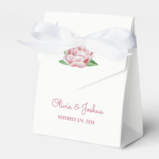 Ballotins Peonies roses Mariages Faveur Boxes (Verso)