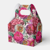 Ballotins Peonies roses rouges et fleurs d'Hydrangée (Arrière)