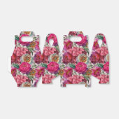 Ballotins Peonies roses rouges et fleurs d'Hydrangée (Déplié)