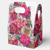 Ballotins Peonies roses rouges et fleurs d'Hydrangée (Ouvert)