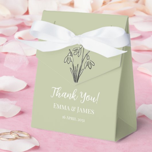Ballotins Perce-Neige Merci (Mariage)