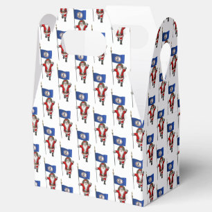 Ballotins Père Noël Avec Drapeau De Virginie