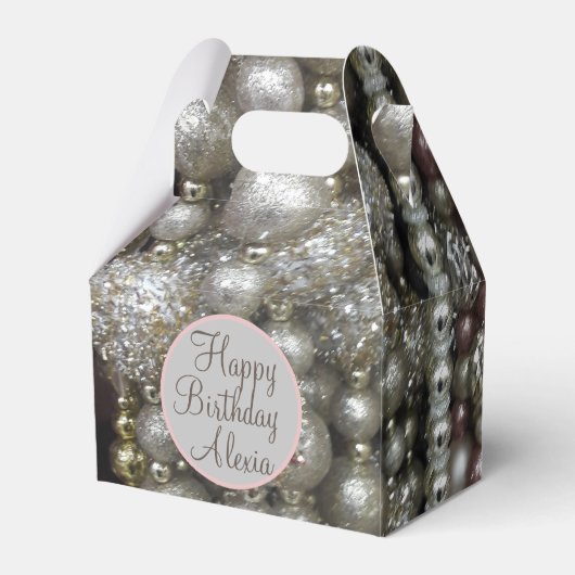 Ballotins Perles à cordes roses et argentées (Arrière)