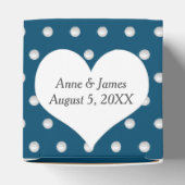 Ballotins Perles blanches sur bleu (Haut)