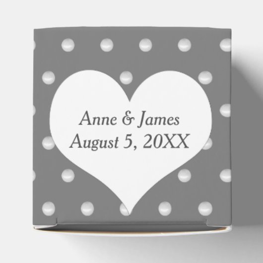 Ballotins Perles blanches sur gris (Haut)