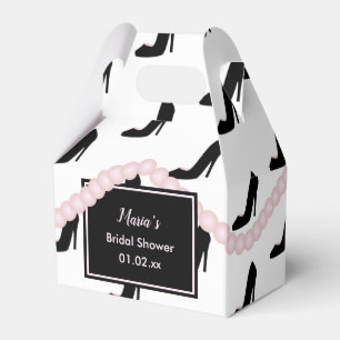 Ballotins Perles et talons de douche de mariage noir rose