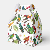 Ballotins Perroquets tropicaux colorés, Fleurs Feuilles Mari (Arrière)