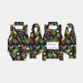 Ballotins Perroquets tropicaux colorés, Fleurs Feuilles Mari (Déplié)