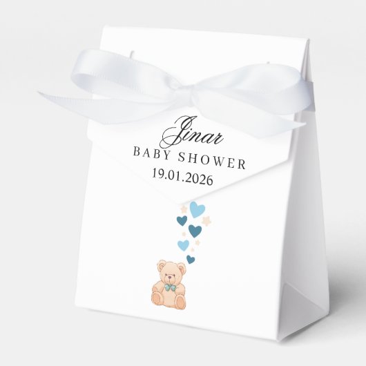Ballotins Personalized Baby Boy Favor Box (Verso)