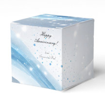 Personalized Blue Anniversary Gift Box