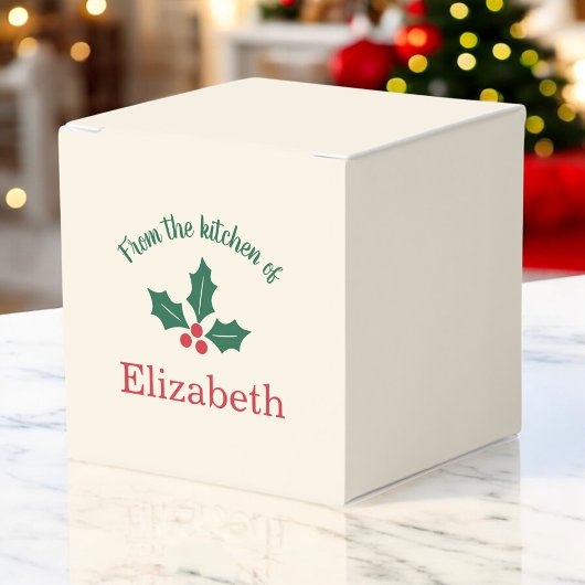 Ballotins Personalized Christmas Holiday Kitchen Holly Berry