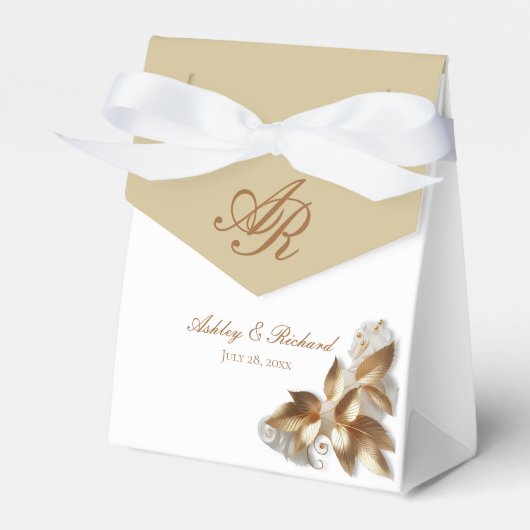 Ballotins Personalized Gold Botanical Wedding (Verso)