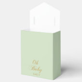 Ballotins Personalized Mint Green Favor Box with Gold Script (Ouvert)
