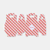 Ballotins Personalized Red Name Polska Flag Tiled Gable  (Déplié)