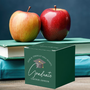 Ballotins Personnalisable Dark Green Modern Graduation Party