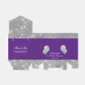 Ballotins Personnalisable Glam Violet et Argenté (Déplié)