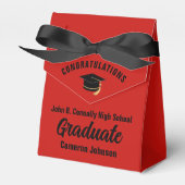 Ballotins Personnalisable Red Black Graduation Party (Verso)