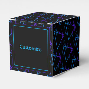 Ballotins Personnalisé Retro Neon Motif géométrique 2 Cube