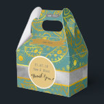 Ballotins Personnalisé Turquoise Gold Paisley Gable<br><div class="desc">Petits et dainty ballotins stylisés avec des champs de modèle texte pour vous d'ajouter les informations que vous avez choisi, que ce soit pour un événement d'entreprise ou de famille personnelle. Ces ballotins s'adaptent à de petites menthe, à un bijou (s'il est utilisé comme boîte cadeau) ou à tout autre...</div>