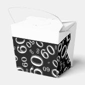 Ballotins Personnaliser : 60e fête d'anniversaire Noir/Blanc (Arrière)