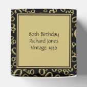 Ballotins Personnaliser : 80e anniversaire de fête Gold/Noir (Haut)