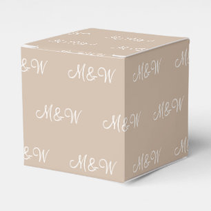Ballotins Personnaliser avec cadeau blanc initial monogramme